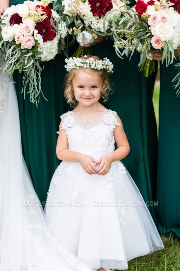 Beautiful Gem Summer Applique Girl Dress