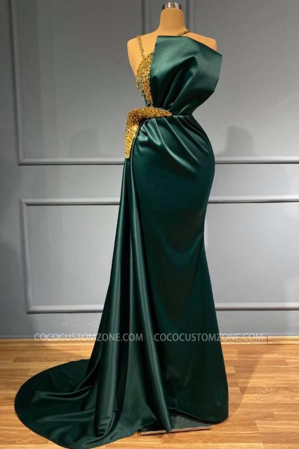 Unique Evening Dresses Long Green | Sparkling Prom Dresses