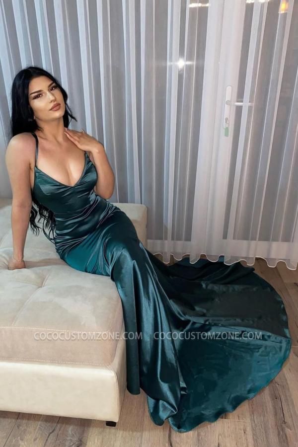 Simple Sleeveless Sexy Mermaid Evening Dress