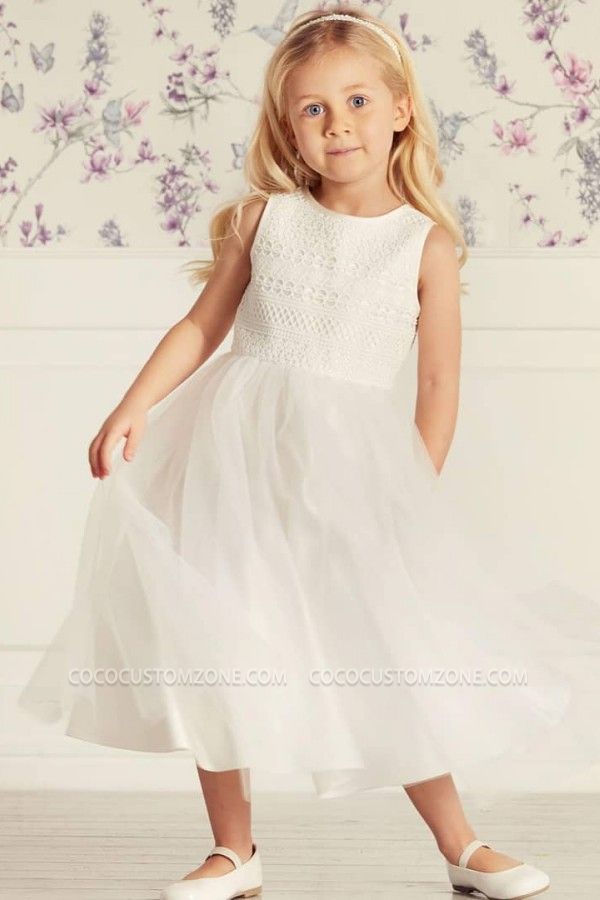 Simple Summer Princess Grace Girl Dress Girl Beauty | White Ankle Length Gown