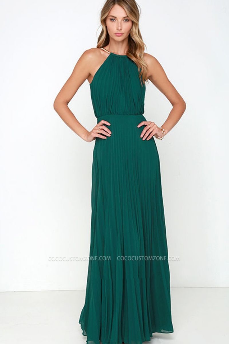 Elegant Chiffon Sleeveless Bridesmaid Dress
