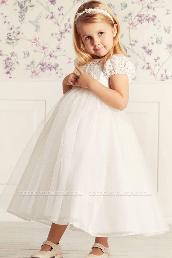 Cute Fluffy Tulle Girl Dress With Ribbon