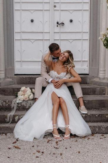 Elegant and Gorgeous A-line Sweetheart Wedding Dress | Lace Wedding Dress_4