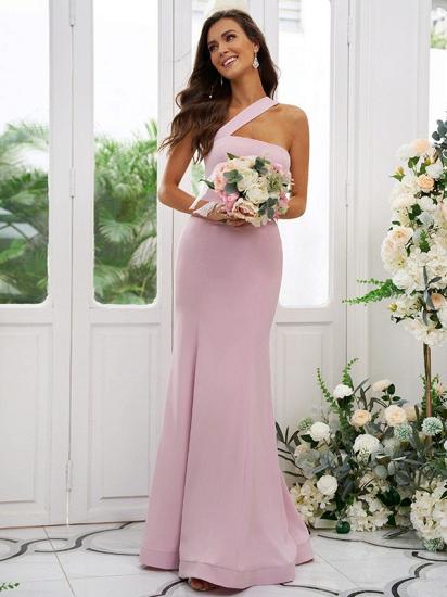 Lilac Long Mermaid Bridesmaid Dresses Simple_2