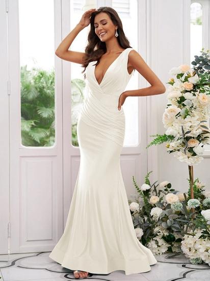 Long V-Neck Sleeveless Prom Dresses | Simple Evening Dress_15