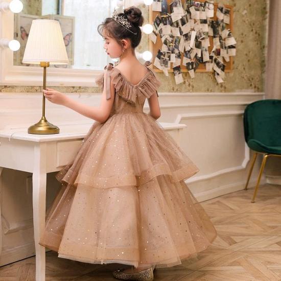 Romantic V-neck Tulle Fluffy Princess Girl Dress