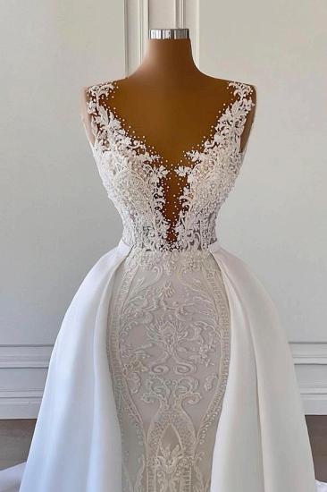 Chic Gorgeous  Sweetheart Sleeveless  Lace Wedding Dresses Online_2