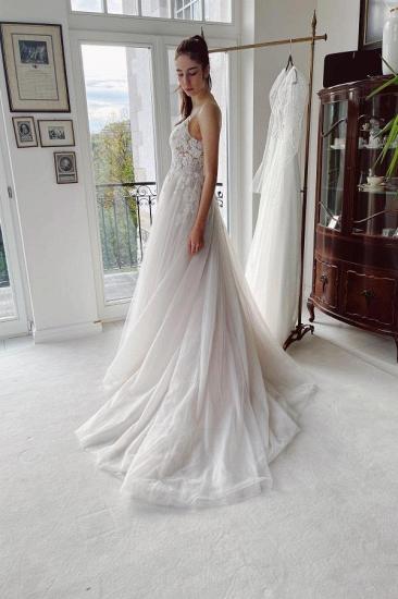 Designer A Line Wedding Dresses With Lace_2