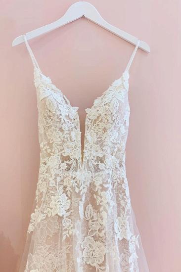 Beautiful Sling A-Line Lace Wedding Dress | Cheap Wedding Dresses_3