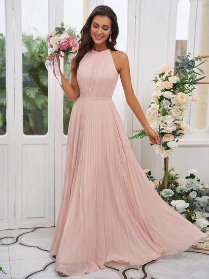 Chiffon Long Halter Sleeveless Evening Dress