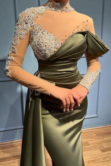 Chic Long Sleeve Sweetheart Mermaid Evening Dress | Cheap Prom Dresses_4