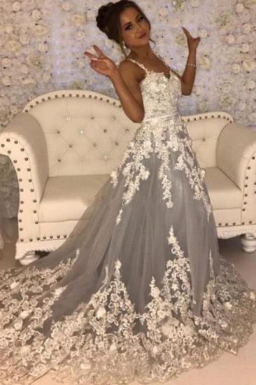 Beautiful Cheap Spaghetti Strap Lace Long Evening Dress | Evening Wear_2