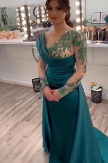 Long Sleeve Decals Ball Gown | Cheap Evening Dress_2