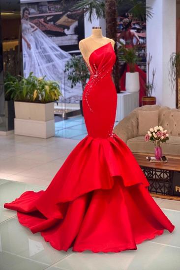 Designer Red Floor Long Mermaid Dress | Chic Ball Dress