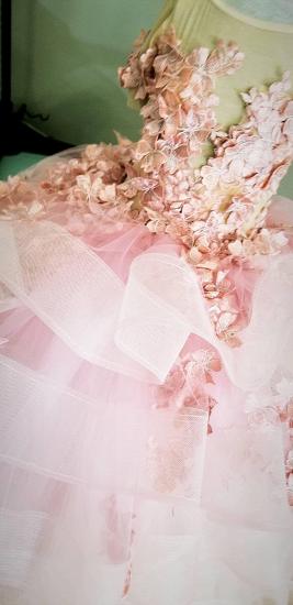 Lovely Layered Tulle Girl Dress With Short Sleeves With Flower Beauty | Little Girl Dress By Hand_5