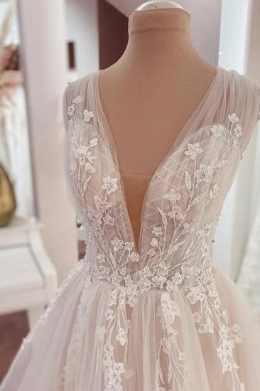 Designer Boho Wedding Dress | A-line Lace Wedding Dress with Wide Straps_3