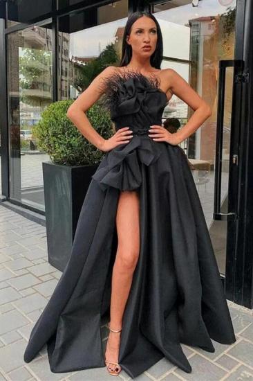 Black Sleeveless Off Shoulder A-Line Evening Gown | Cheap Homecoming Dresses