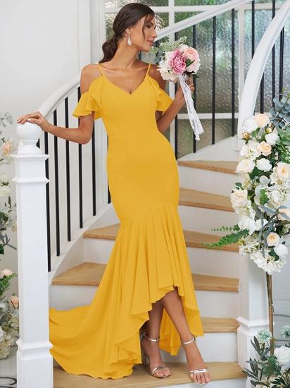 Cascading Ruffles Asymmetrical Mermaid Bridesmaid Dresses_20