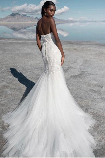 Lace off-the-shoulder tulle sweetheart mermaid bridal gown_2