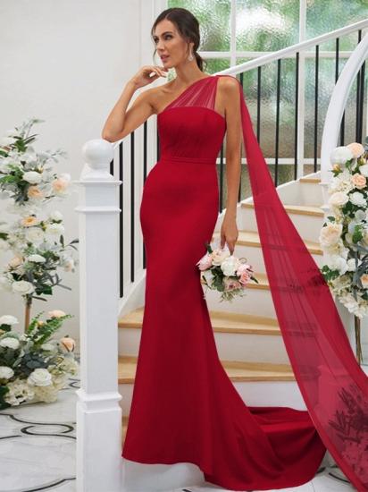 Elegant Simple Long Bridesmaid Dress Pink_6