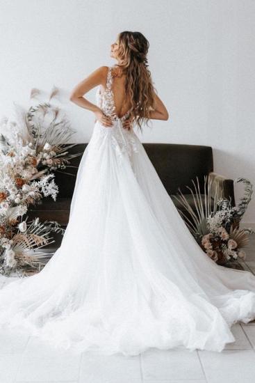 A-line Lace Bohemian Wedding Dress Online_2