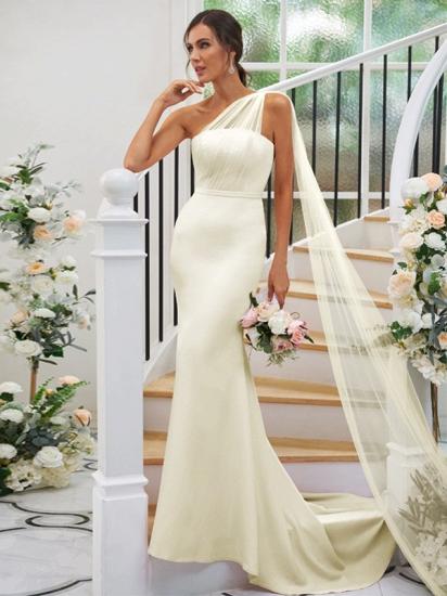 Elegant Simple Long Bridesmaid Dress Pink_11