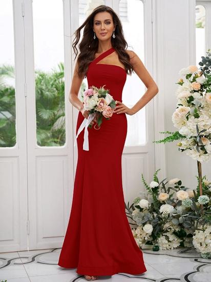 Lilac Long Mermaid Bridesmaid Dresses Simple_19