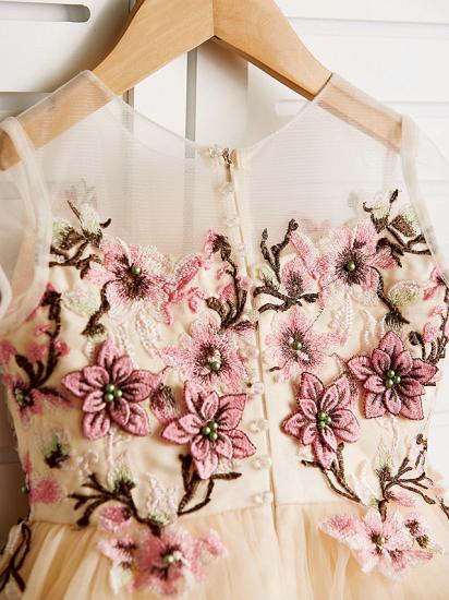 Lovely Tulle Lace Sleeveless Flower Girl Sale Dress_5