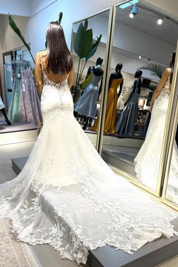 Designer Mermaid Lace Cheap Wedding Dress_2