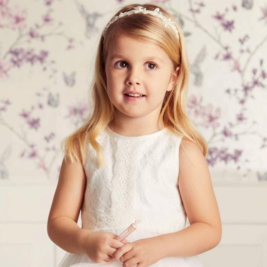 Lovely White Fluffy Gauze Skirt Girl | Pageant Dress Lace Little Girl_4