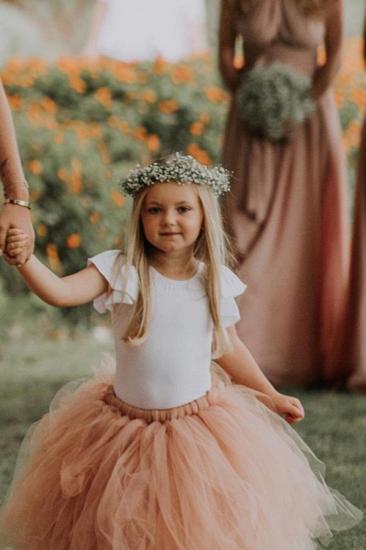 Cute Short Sleeved Puffy Tulle Girl Dress