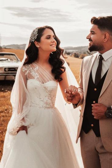 Gorgeous A-Line Wedding Dresses | Glitter Wedding Dresses
