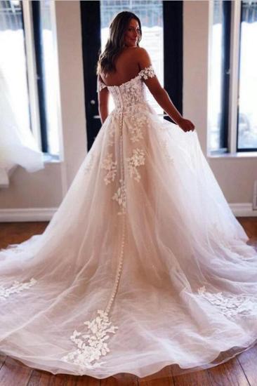 Designer A Word Lace Sweetheart Wedding Dress_2