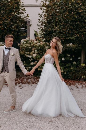 Elegant and Gorgeous A-line Sweetheart Wedding Dress | Lace Wedding Dress_2
