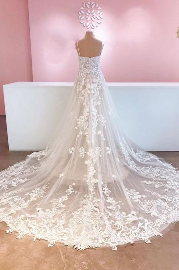 Chic Sweetheart Neck Lace Wedding Dress | Cheap One Line Wedding Dresses_2