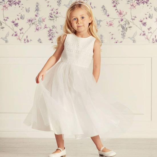 Simple Summer Princess Grace Girl Dress Girl Beauty | White Ankle Length Gown_4