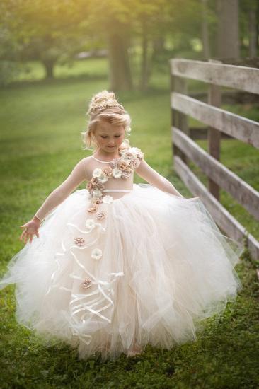 Gorgeous Transparent Long Fluffy Gauze Girl Dress And Flower Girl Beauty | Floor Length Dress By Hand_2
