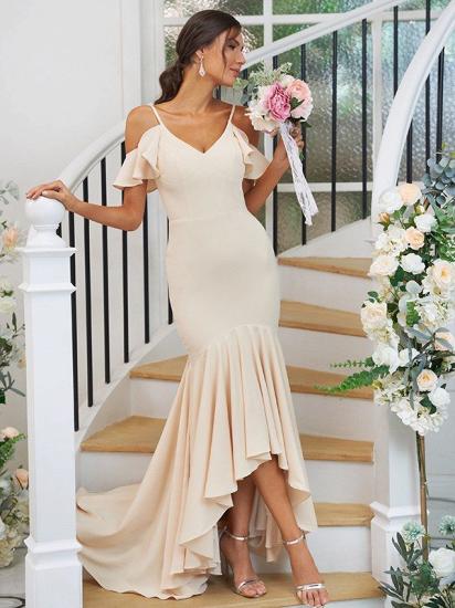 Cascading Ruffles Asymmetrical Mermaid Bridesmaid Dresses_1
