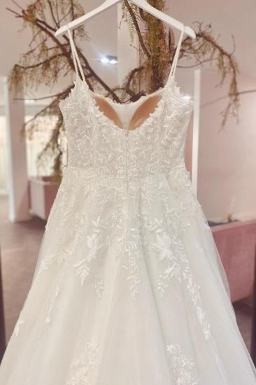 Elegant A-line Lace Ttulle Sweetheart Wedding Dress_3