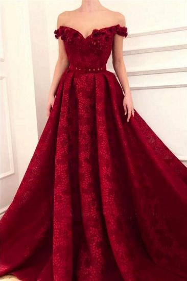 Beauty Off Shoulder  Lace Prom Dress Evening Dresses