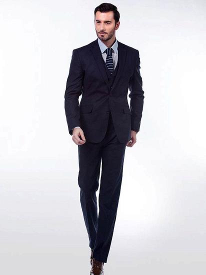 Classic Dark Navy Men's Three-Piece Suit | High Quality Men's Suits