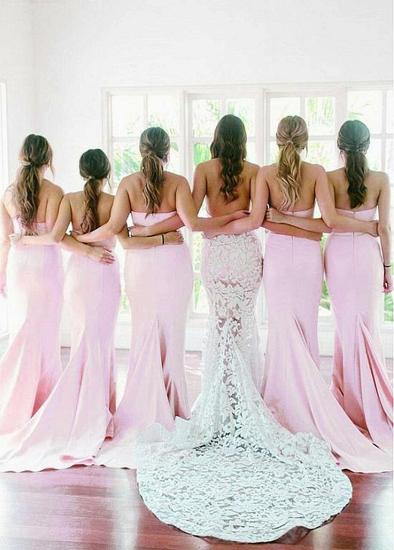 Cheap Sweetheart Mermaid Bridesmaid Dress Pink_2