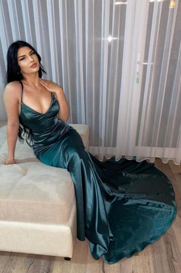 Simple Sleeveless Sexy Mermaid Evening Dress