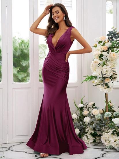 Long V-Neck Sleeveless Prom Dresses | Simple Evening Dress_25