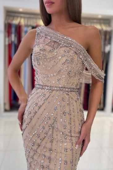 Luxury Shiny Paragraphs Short One Shoulder Prom Dress | Short Cocktail Dresses_5