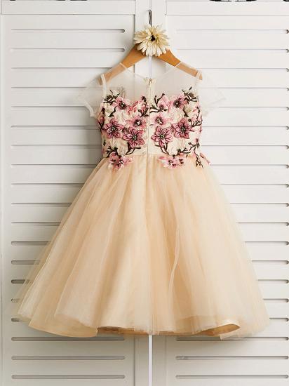 Lovely Tulle Lace Sleeveless Flower Girl Sale Dress_2