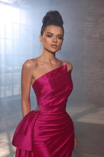 Fuchsia One Shoulder Mermaid Evening Gown | Simple Long Prom Dress for Cheap_2