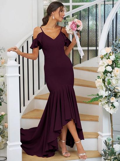 Cascading Ruffles Asymmetrical Mermaid Bridesmaid Dresses_14