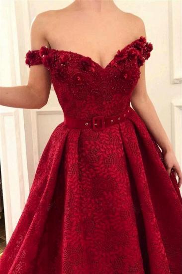 Beauty Off Shoulder  Lace Prom Dress Evening Dresses_3