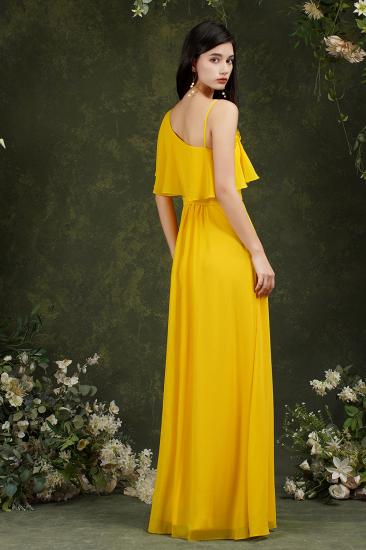 One Shoulder Pleated Front Slit Bridesmaid Dress_7